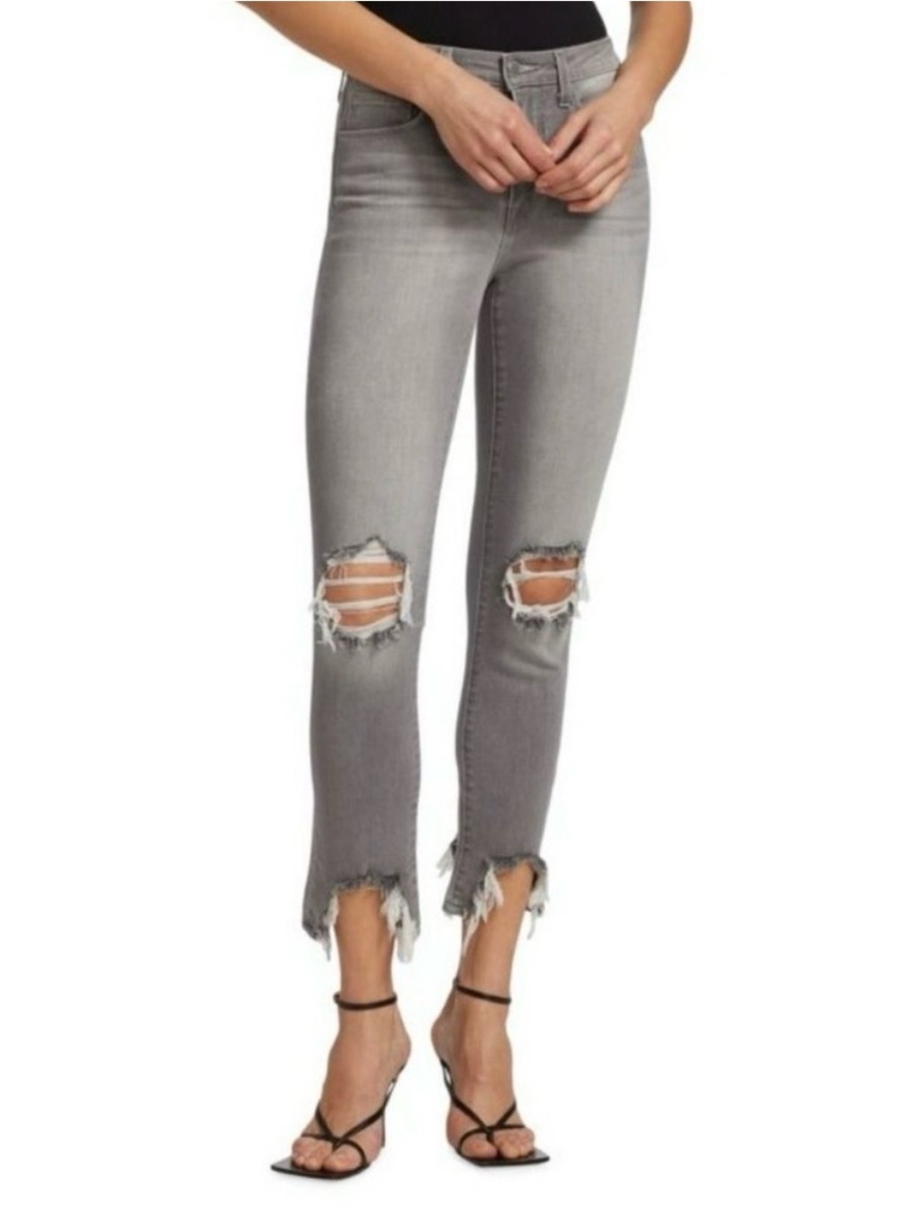 L’Agence Gray Deconstruct High Line High Rise Raw Hem Jean Size 27